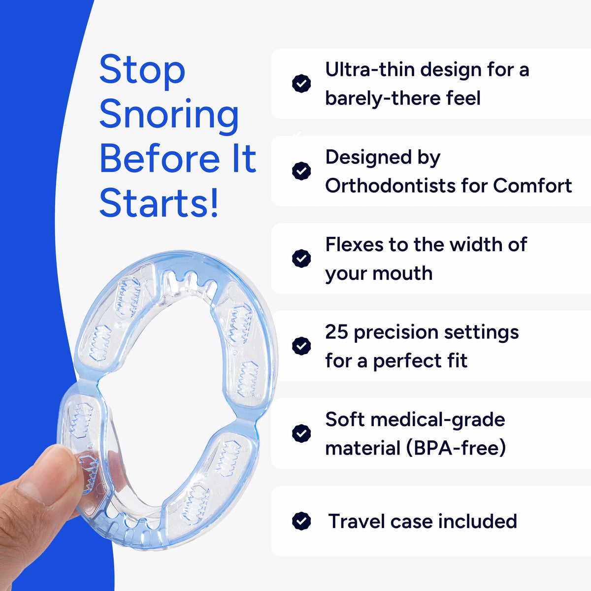 QUIETLAB® Mouth Guard for Sleeping - Anti-Snoring Device, Custom Fit